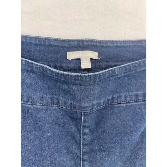 Woman Within Plus Size 20 Pull‎ On Jeggings Cropped Denim - Picture 4 of 5